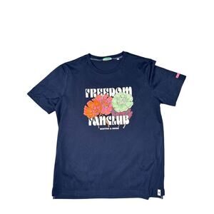 Scotch and Soda Men's Cotton Graphic T Shirt Size XXL Navy Blue